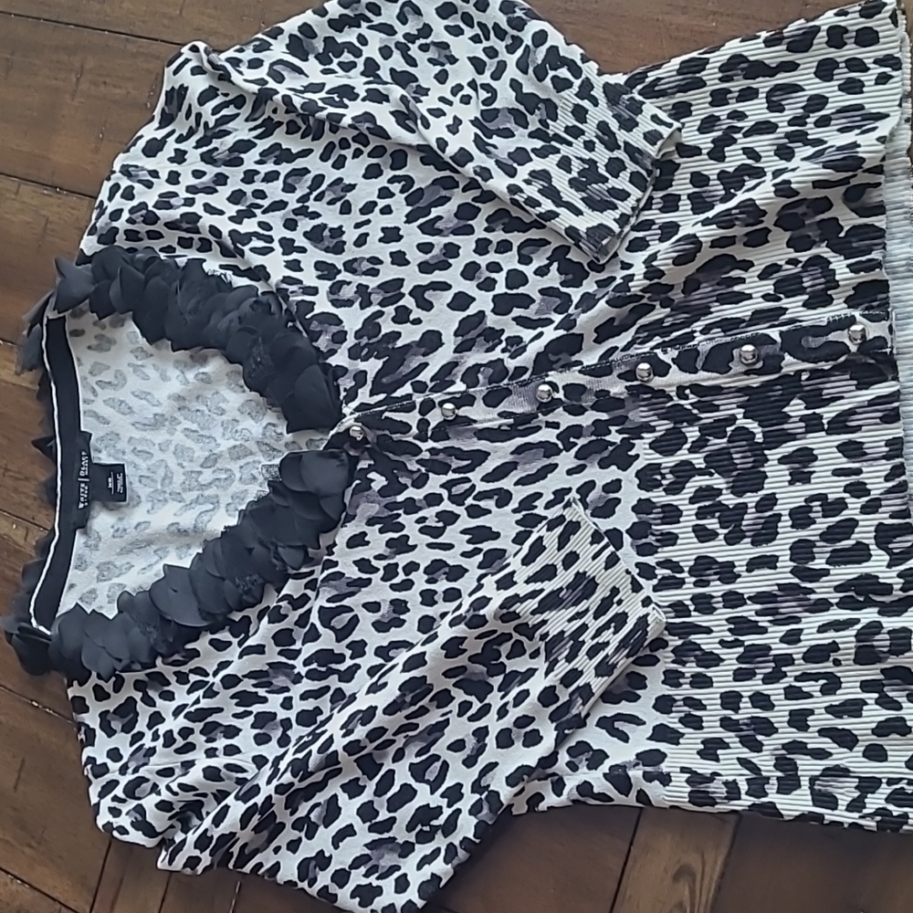 White House Black Market Cheetah Cardigan XS - Picture 7 of 10